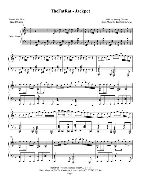Free Jackpot by TheFatRat sheet music .